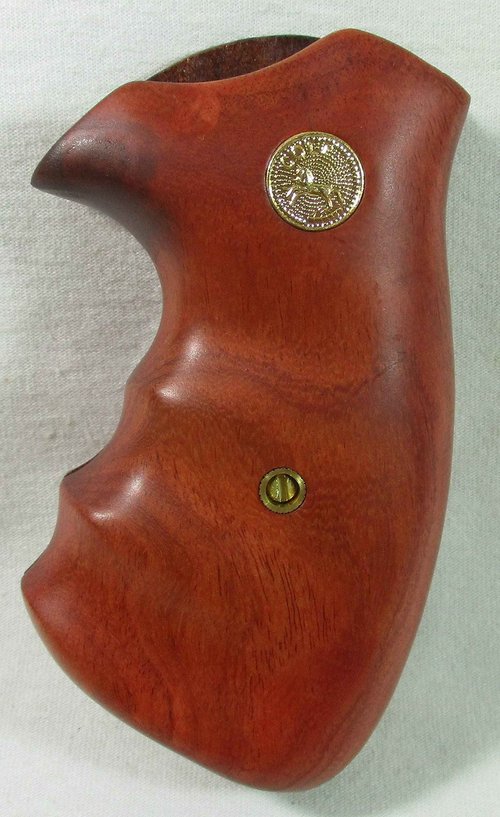 Smooth Industries Wood Grips for Colt Python Revolver Gold Medallion, New
