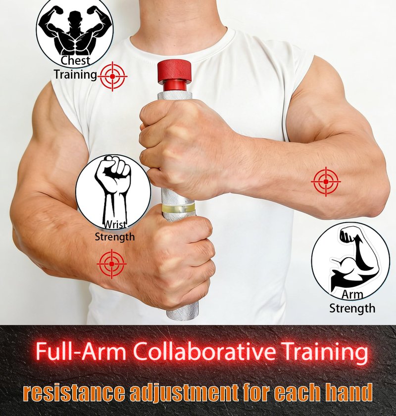 Adjustable Resistance Forearm Strengthener&Grip Strength Trainer-Durable Anodized Aluminum Wrist Roller for Men and Women, Home Gym Workout Equipment