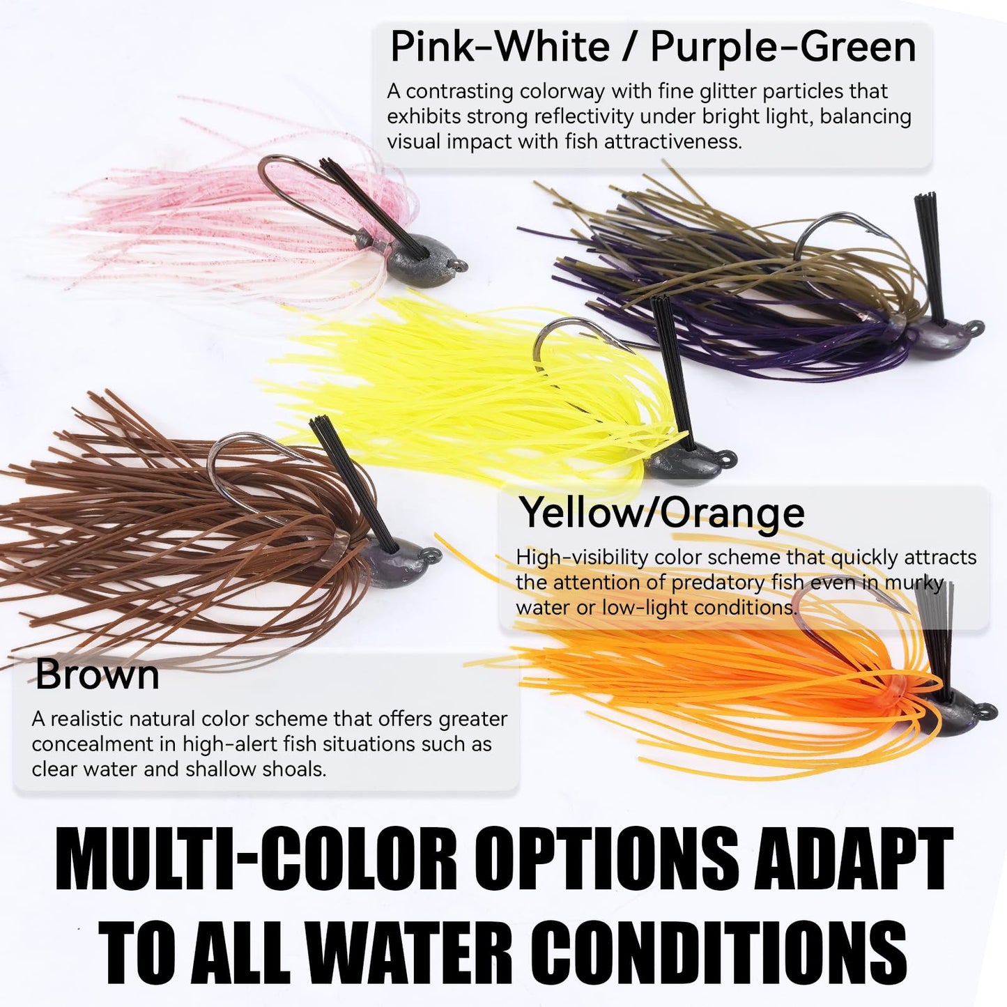 LUREBITE Weedless Football Jigs for Bass Fishing