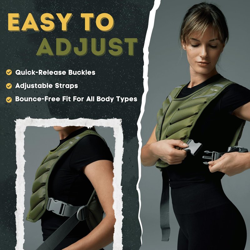 Polyfit (Sierra) Weight Vest for Workout – 10lb, 15lb, 20lb – Weighted Vest for Men & Women