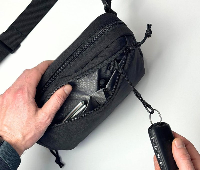 Concealed Carry Sling Bag - Full Size Tactical EDC Crossbody Bag with Quick Access | Includes IWB Holster Adapter