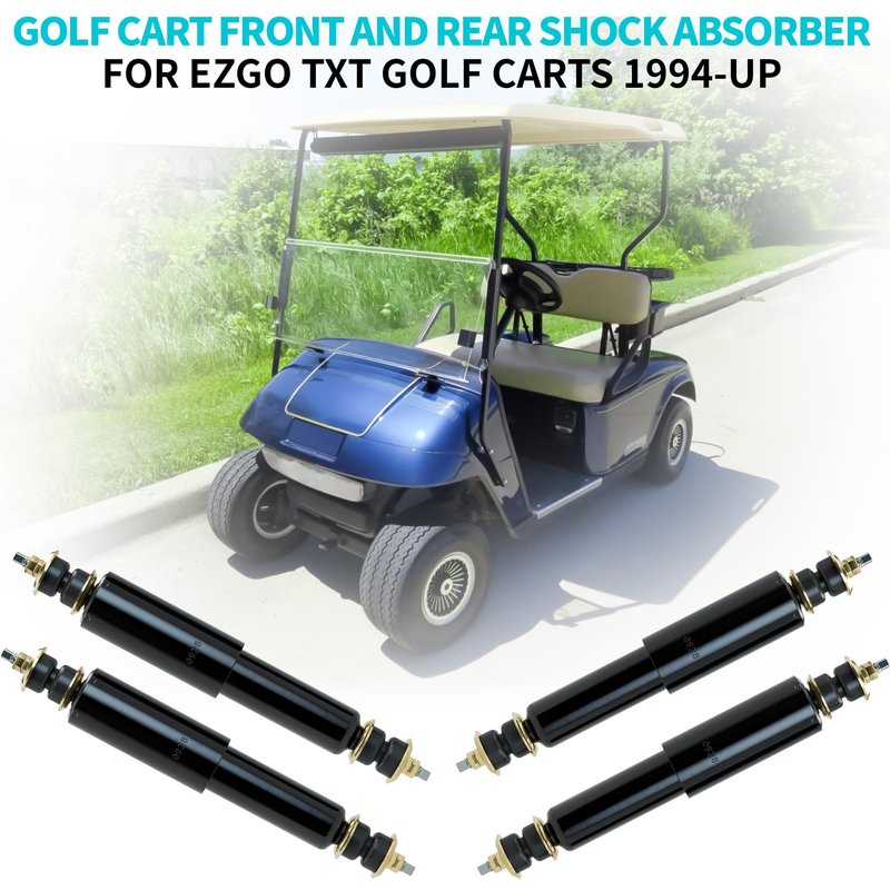 10L0L Upgraded Golf Cart Front Rear Shock Absorber for EZGO TXT & EZGO Medalist 1994-up, OEM# 70928-G01 76418-G01, 4 PCS