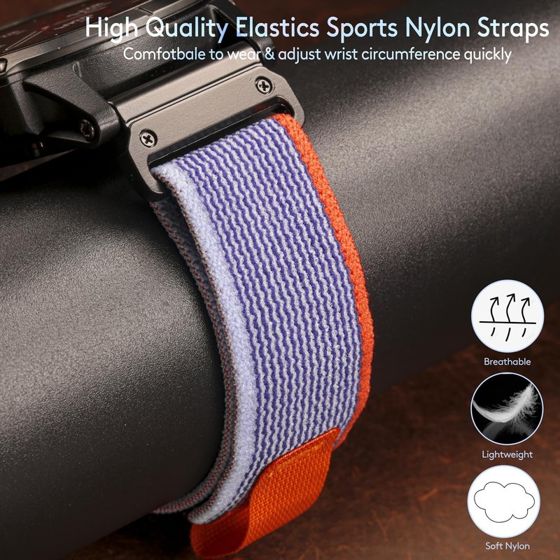Compatible With Garmin, Trail Loop Nylon Sport Band For fēnix/Forerunner/Approach/MARQ/quatix/D2 Series Tough Replacement Band For Men