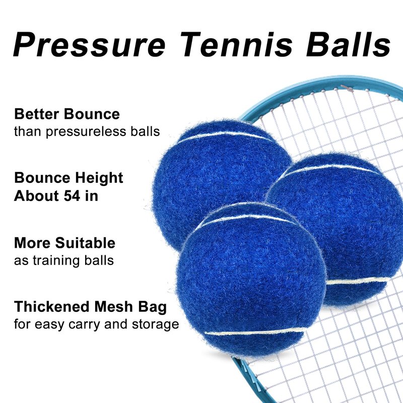 LvxNysa 6pcs Tennis Balls Training Tennis Ball with mesh Bags Beginner high Elasticity Practice Tennis Loose Tennis Balls for Dogs (Beige)