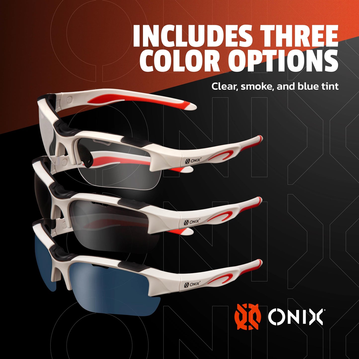 ONIX Pickleball Falcon Eyewear Sun Protection Non-Slip Nose Piece Modern and Lightweight Secure Design