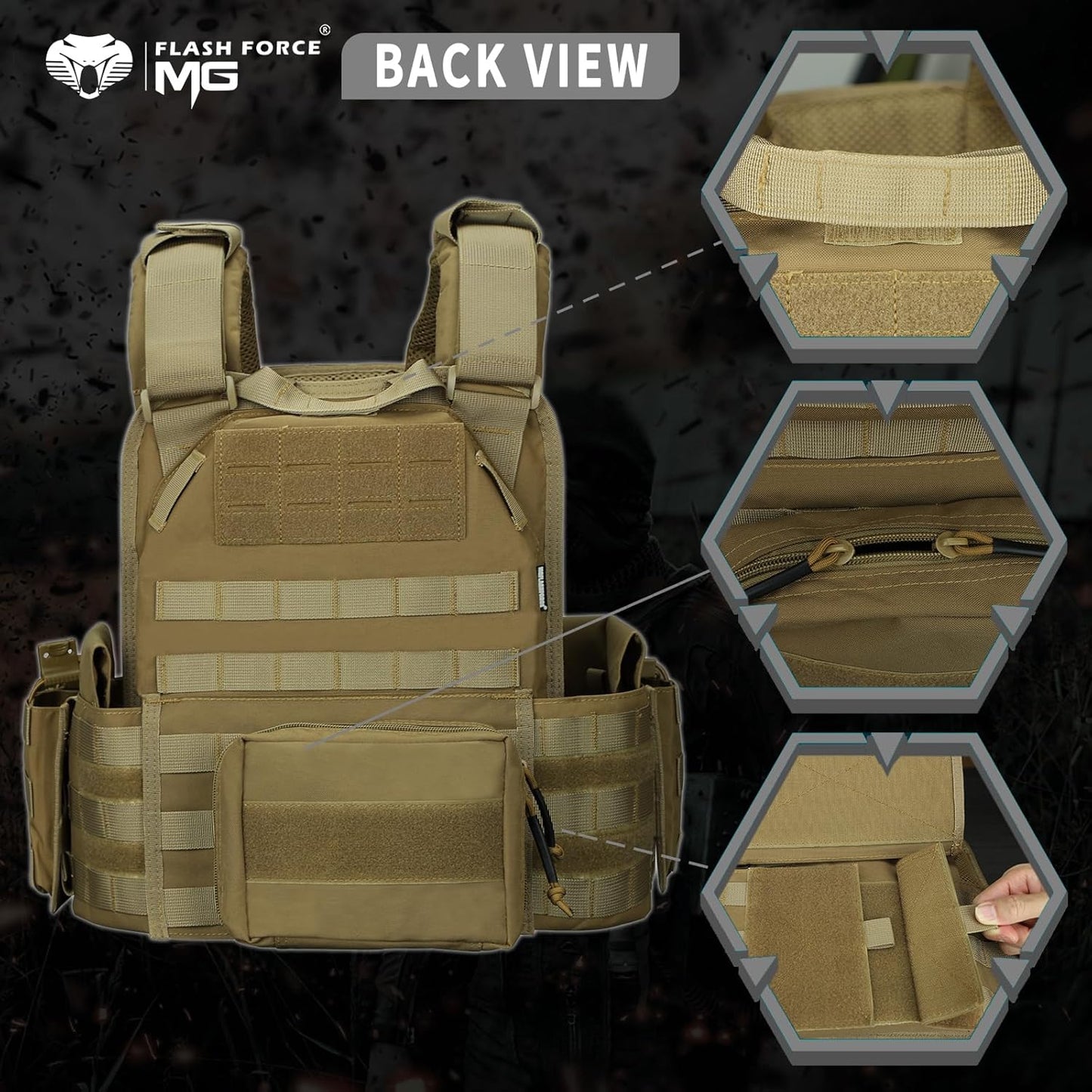 Tactical Vest - Molle Airsoft Vest for Men | Adjustable, Durable Design