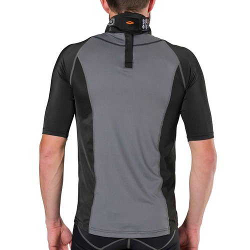 Shock Doctor Compression Shirt with Neckguard for Hockey with Integrated Neck Guard. for Adult Men Black