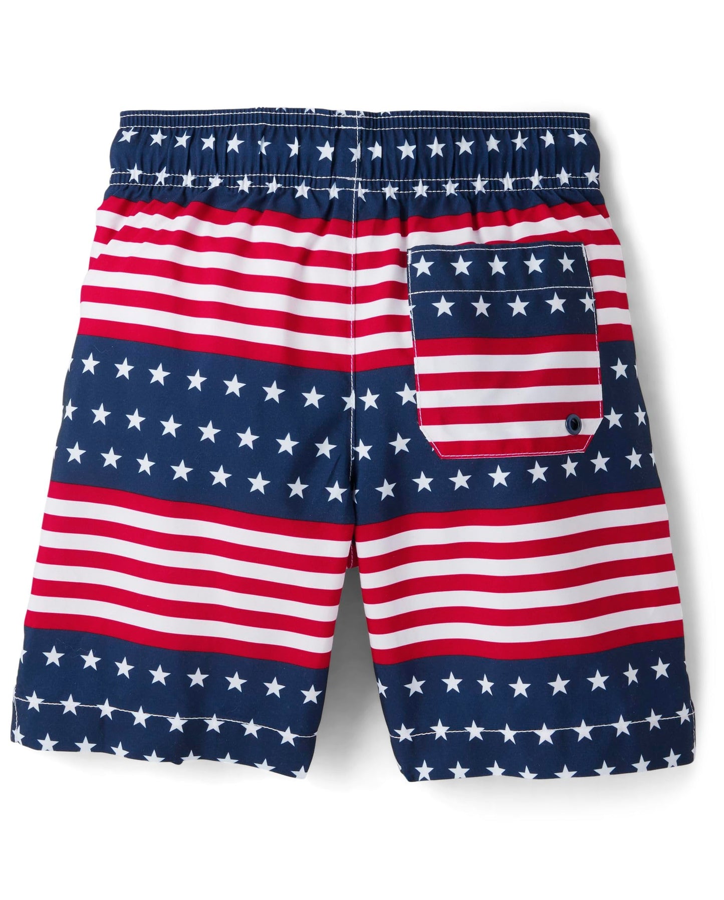 The Children's Place Boys' Swim Trunks, Stars/Stripes, Large