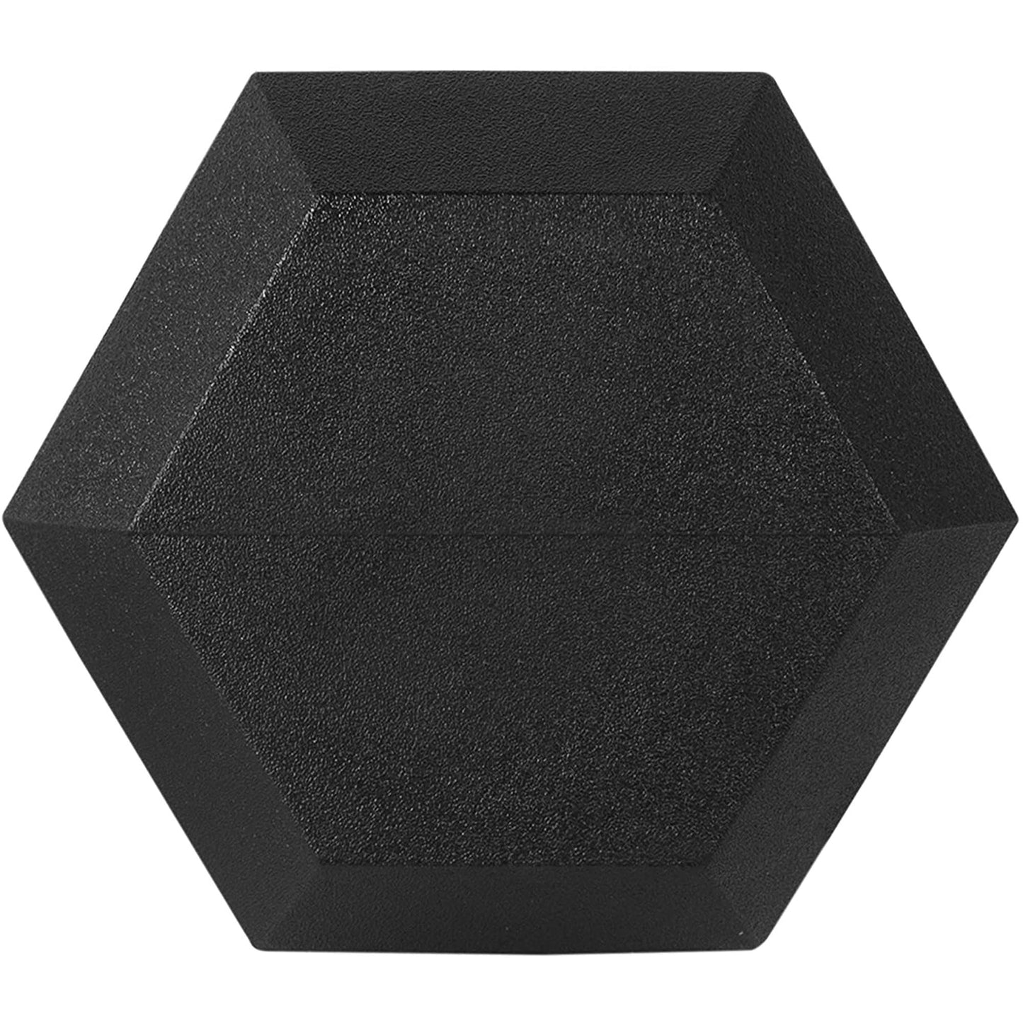 BalanceFrom Rubber Encased Hex Dumbbell in Pairs or Singles, Black