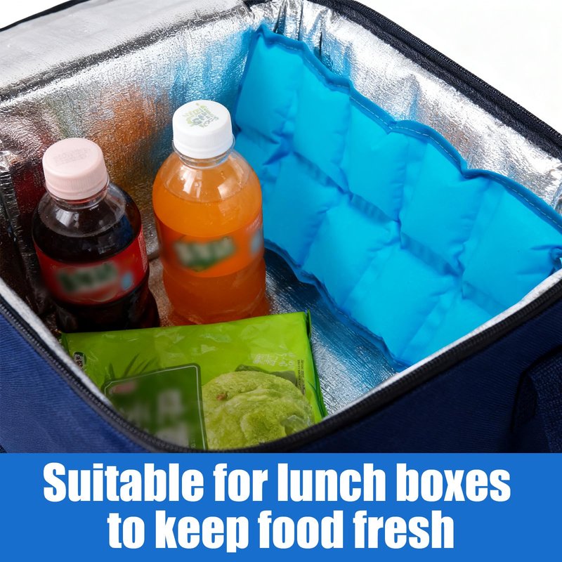Reusable Ice Packs for Lunch Boxes – 10" x 4" Dry Ice Pack, Long‑Lasting Slim Freezer Packs for Lunch Bags, Coolers, Travel, Therapy, Camping, Flexible Cold Pack for Food (Ice Pack 10" x 4" x 0.7")