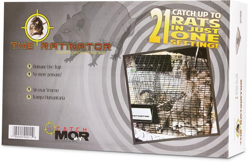 Rugged Ranch Live Rat and Mouse Trap Cage - Humane Multi-Catch Rodent Control | Large Metal Wire Design for Indoor/Outdoor Use