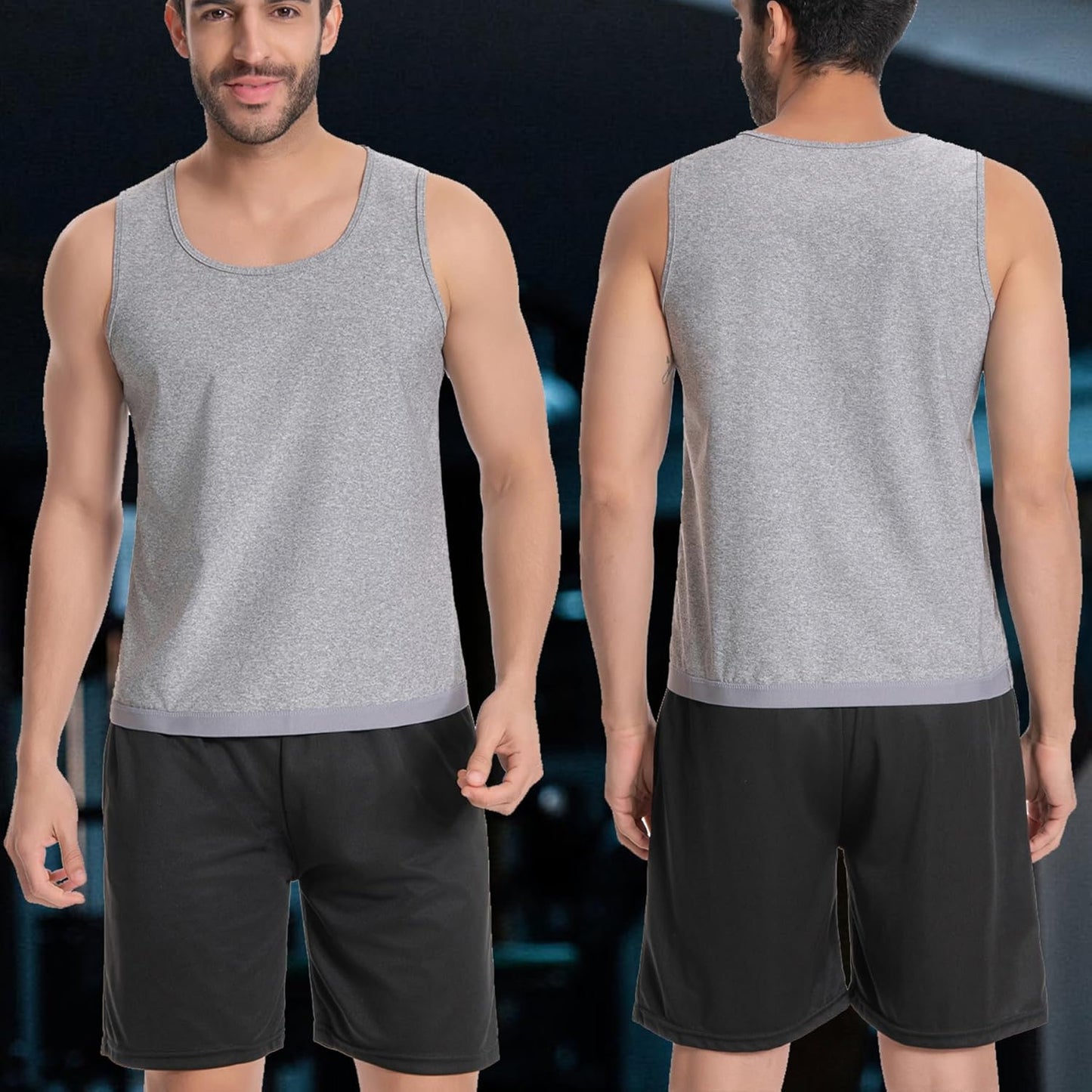 Men's Sauna Shirt - Short Sleeve Sauna Suit for Effective Sweat & Body Shaping | Gym Exercise Tank Top