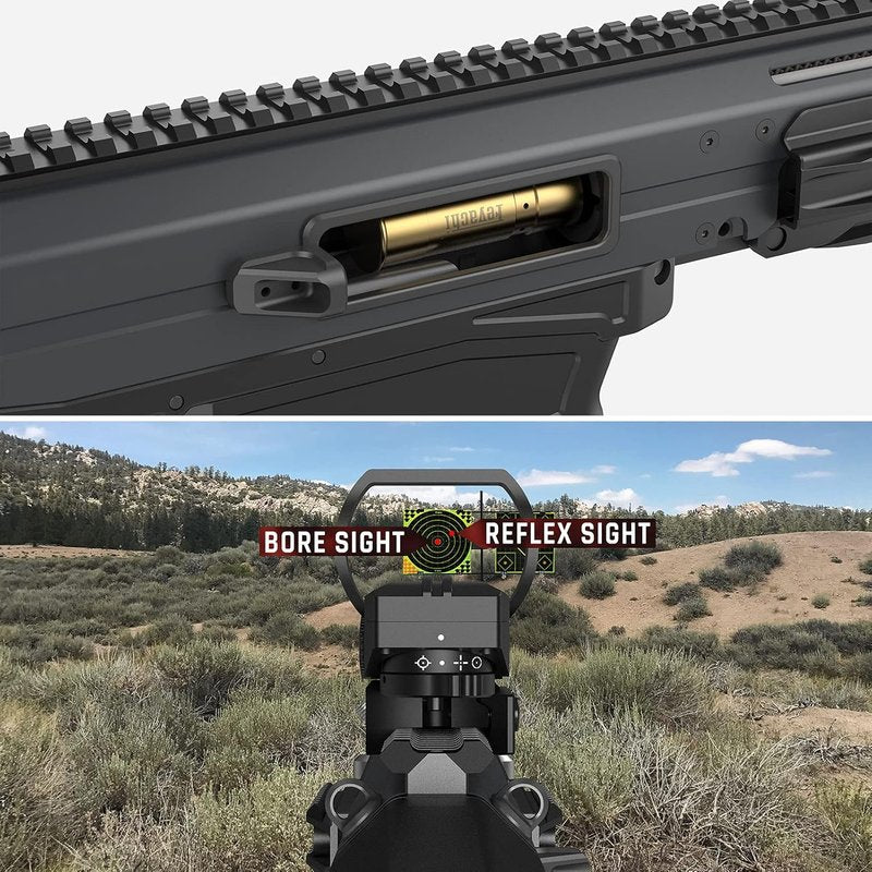 Feyachi Bore Sight - 9MM, 223, 5.56 & 12GA Red Dot Laser Boresighter | Includes 3 Sets