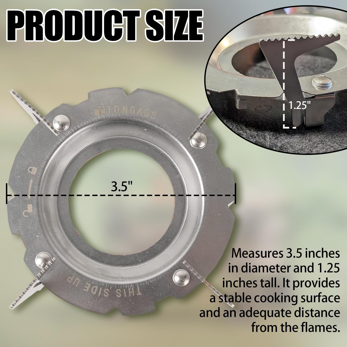 TonGass Camping Stoves Pot Support Compatible with Jetboil Stove Pot Support Stainless Steel Portable Camp Pot Stand for Jetboil Burner Replacement - Can Accommodate Up to 9" Skillets or 2L Cook Pots