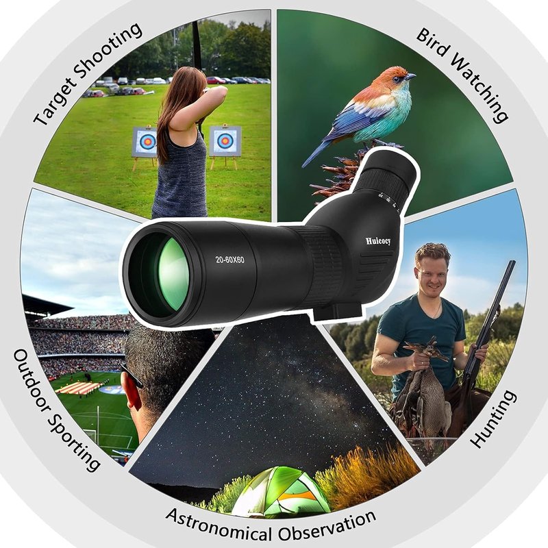 Spotting Scope - 39-19m/1000m with Tripod, FMC Lens & BAK4 Eyepiece | Fogproof Bird Watching Kit with Phone Adapter