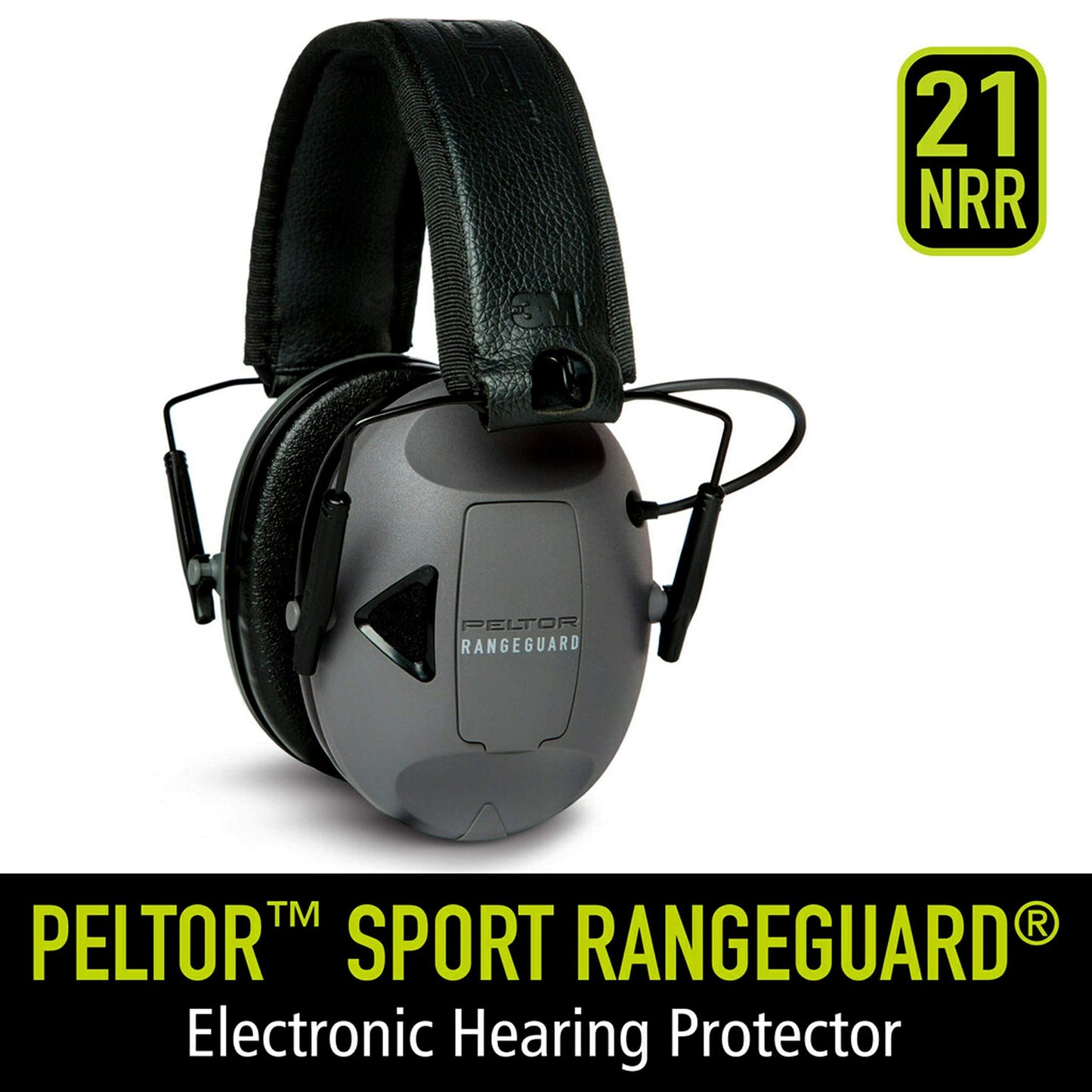 Peltor Sport RangeGuard Electronic Hearing Protector, NRR 21 dB, Ear Protection for the Range, Shooting and Hunting