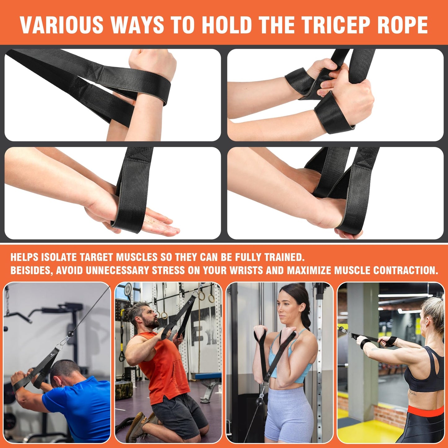SERTT Weight Cable Pulley System Gym, with Upgraded 2 in 1 Loading Pin,for Tricep Pull Down, Bicep Curl, Shoulder, Back, Forearm Home Gym Equipment