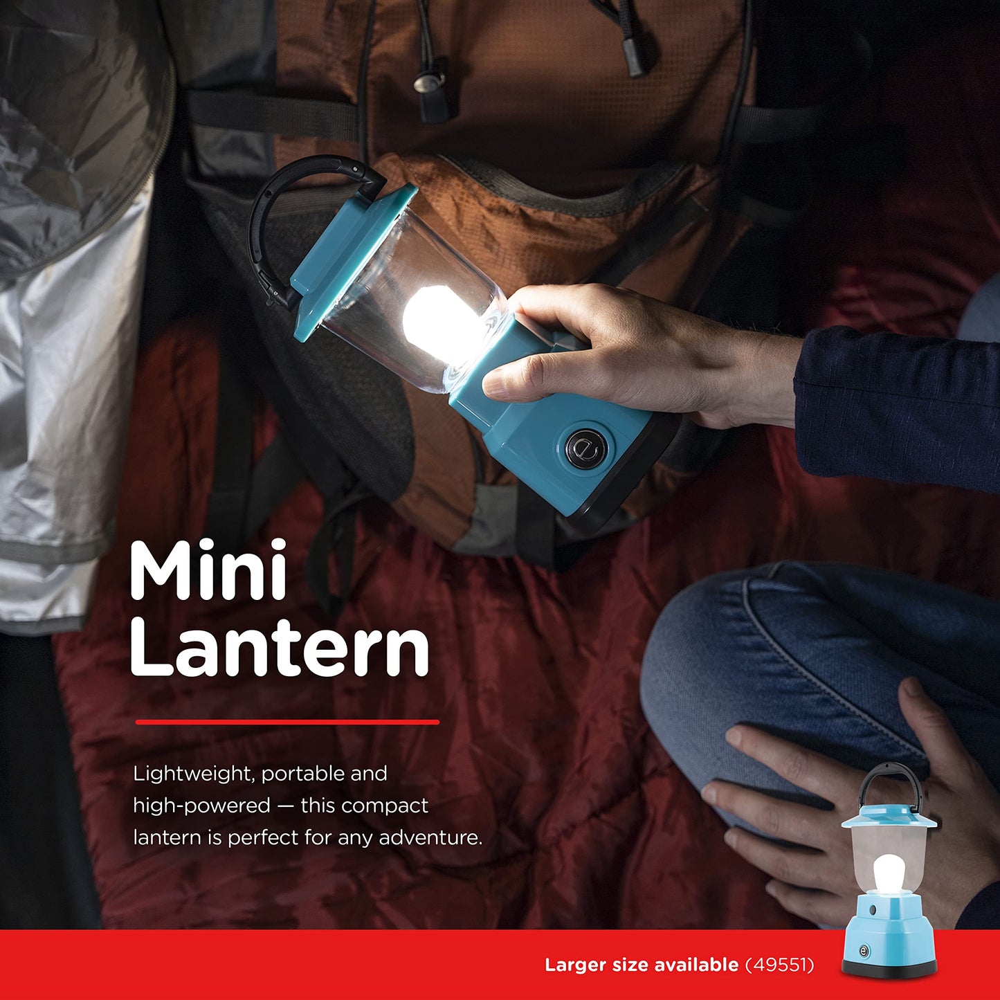 Enbrighten LED Mini Camping Lantern, Battery Powered, 200 Lumens, 40 Hour Runtime, 3 Modes, Night Light for Kids, Ideal for Hiking, Outdoors, Emergency, Snow, Hurricane and Storm