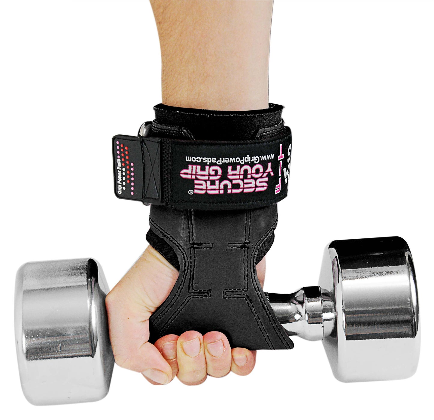 Cobra Grips Weight Lifting Gloves with Adjustable Neoprene Padded Wrist Wraps - Heavy Duty Alternative to Power Lifting Hooks for Deadlifts(FIT Black Rubber)
