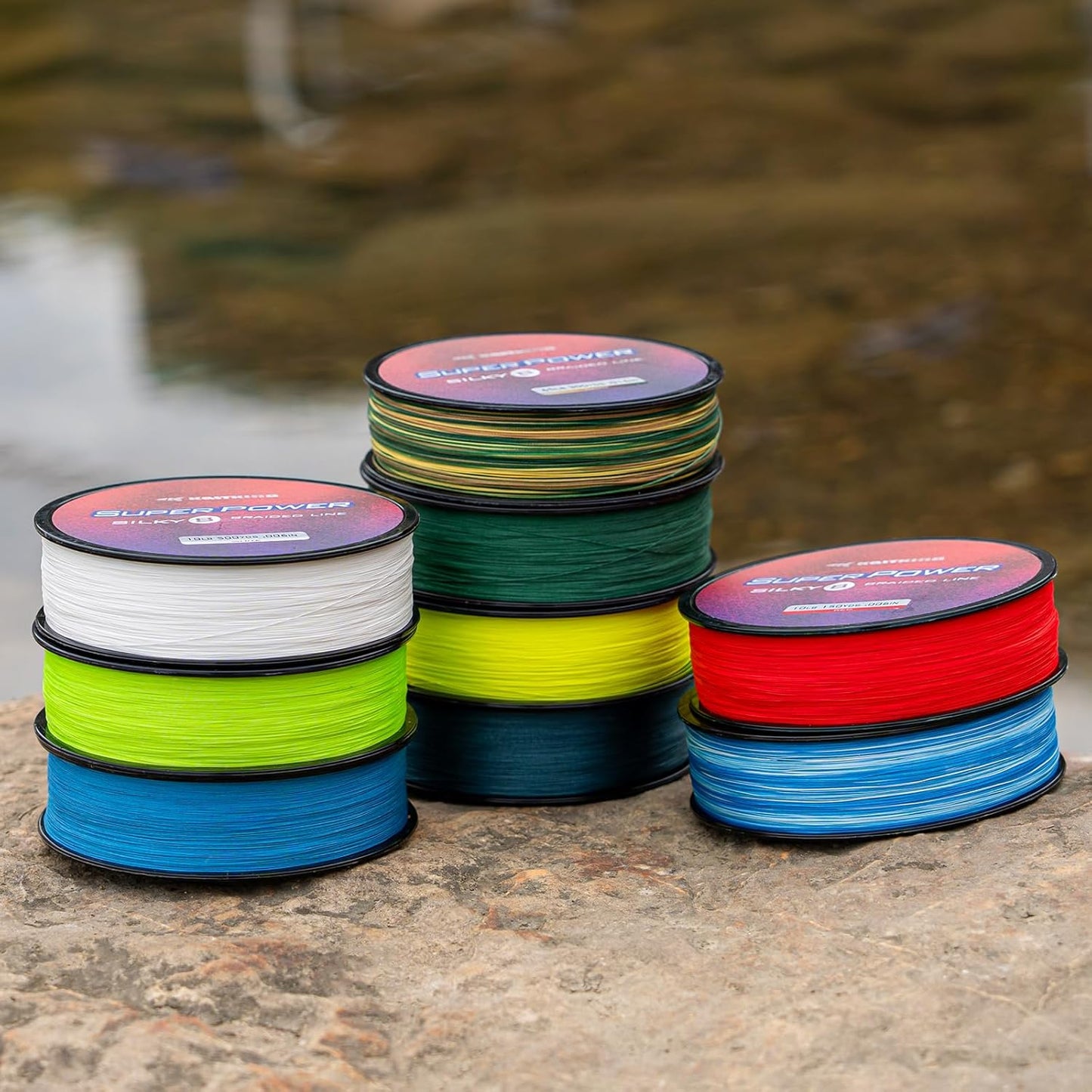 KastKing SuperPower Braided Fishing Line - Abrasion Resistant, Zero Stretch | Smaller Diameter for Enhanced Performance