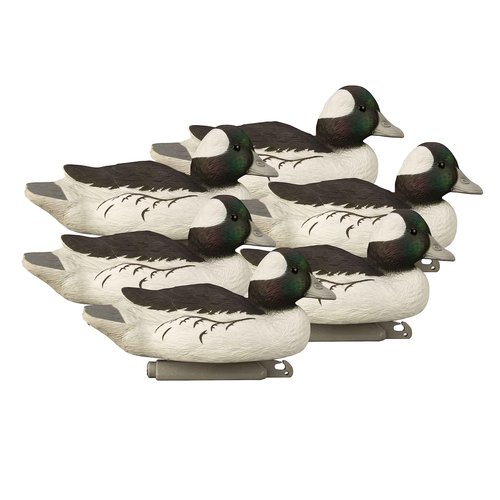 Higdon Outdoors Standard Bufflehead Floater Duck Decoys | Ultra Realistic Drake & Hen Decoys for Waterfowl Hunting | 6 Upright Drakes| Foam-Filled | 6pk