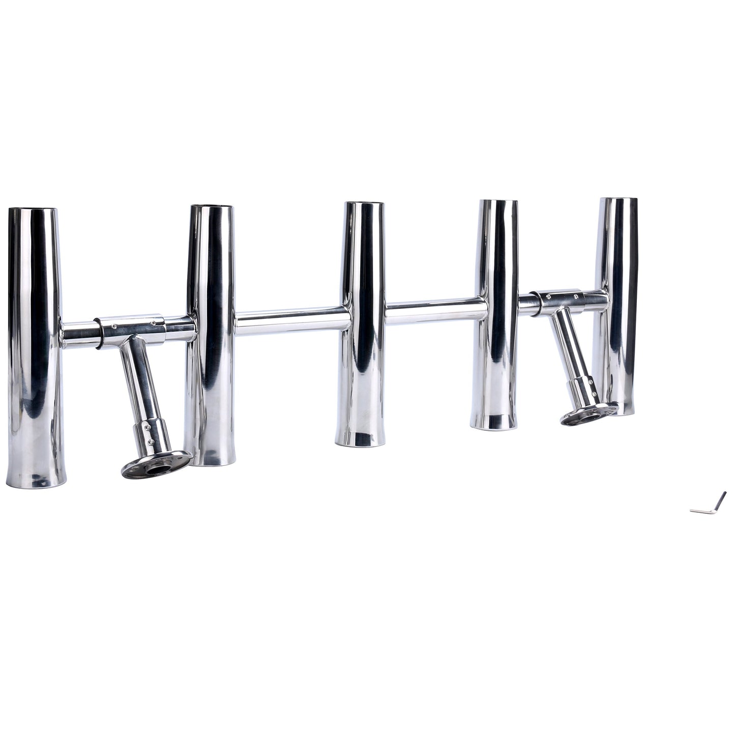 Amarine Made 5 Tube Adjustable Stainless Rocket Launcher Rod Holders , Can Be Rotated 360 Deg