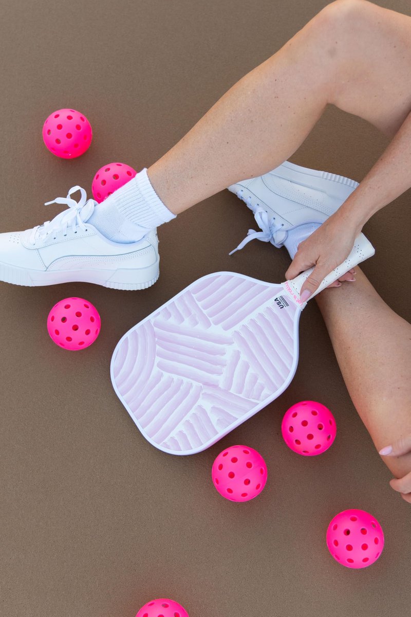 Let's Rally USAPA Approved Fiberglass Pickleball Paddle (Pickle Pink) – Cute Pickleball Paddle for Women, Indoor & Outdoor Use, Lightweight Pickleball Rackets