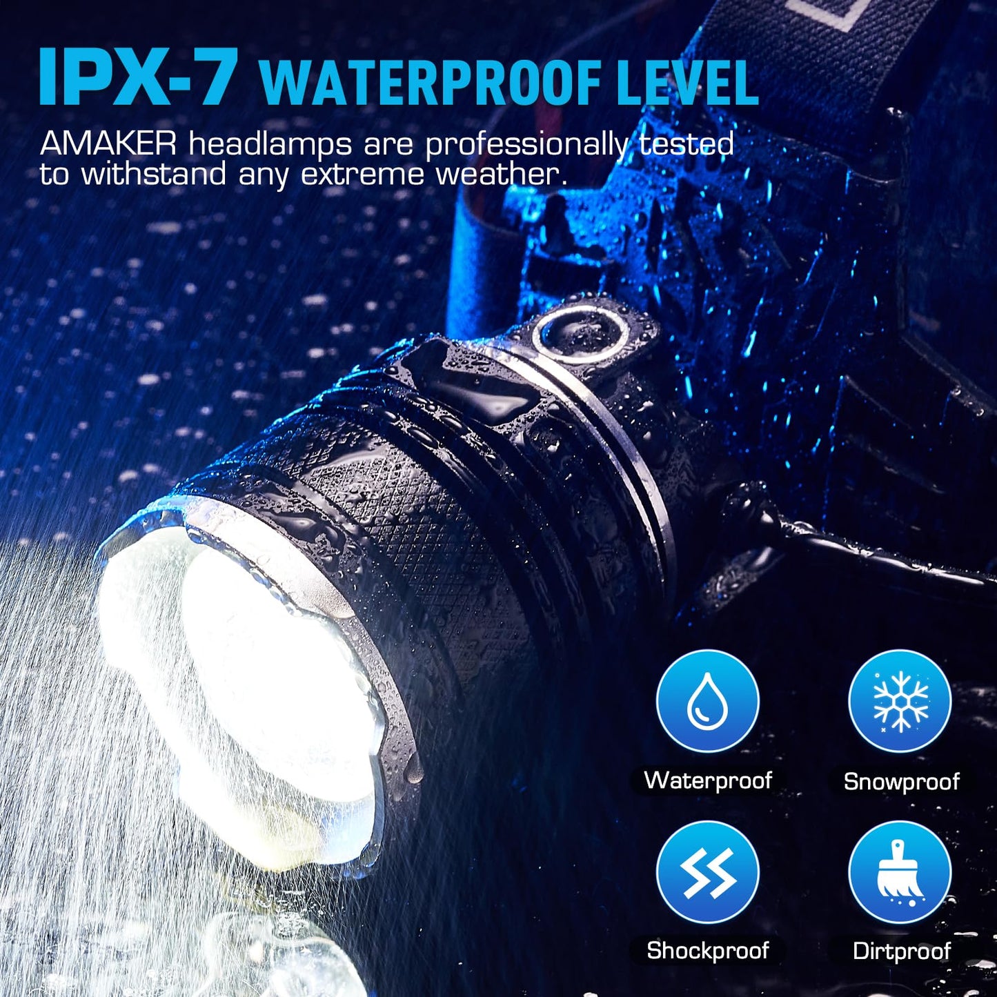 LED Headlamp Rechargeable 99000 High Lux, 9000mAh Long Battery Head Lamp with 12 Modes, IPX7 Waterproof USB Rechargeable Headlight, Zoomable Headlamp for Adults, 90° Adjustable for Camping Hunting