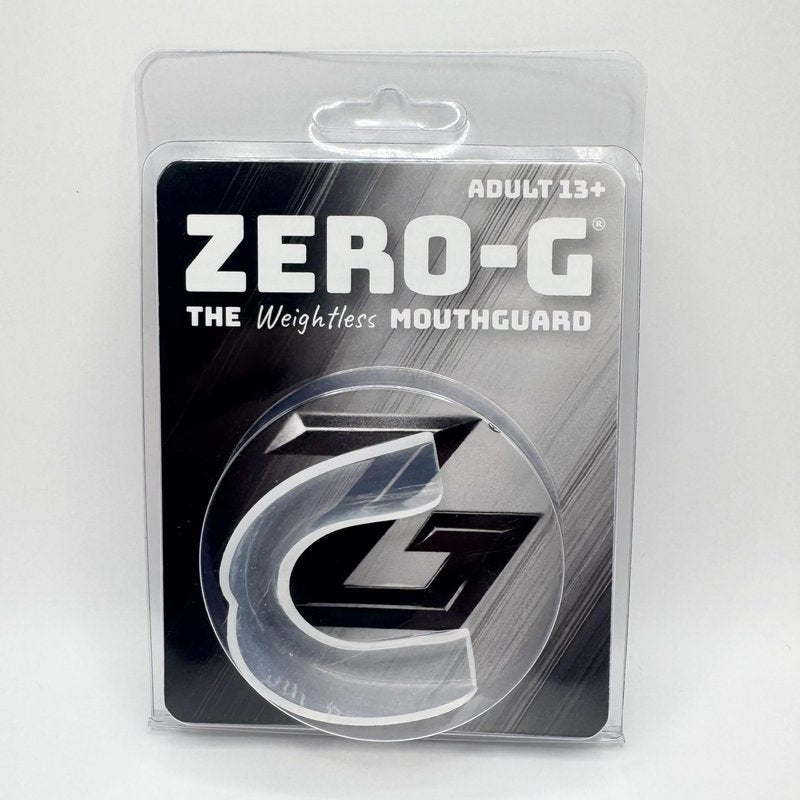 Zero-G Sports Mouthguard Clear 1-Pack - Adult Size - Boil & Bite - Basketball, Football, Soccer, Baseball, Hockey, Lacrosse