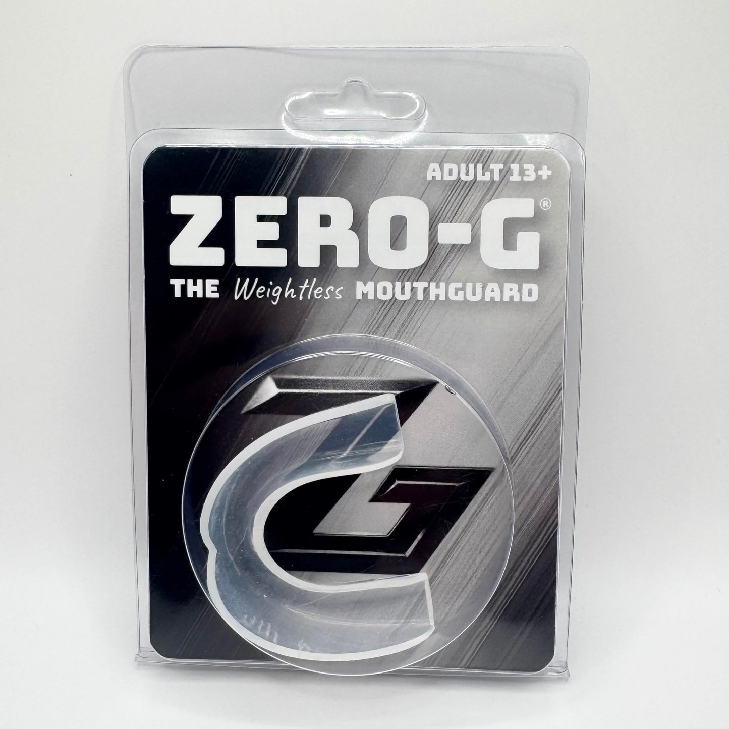 Zero-G Sports Mouthguard Clear 1-Pack - Adult Size - Boil & Bite - Basketball, Football, Soccer, Baseball, Hockey, Lacrosse