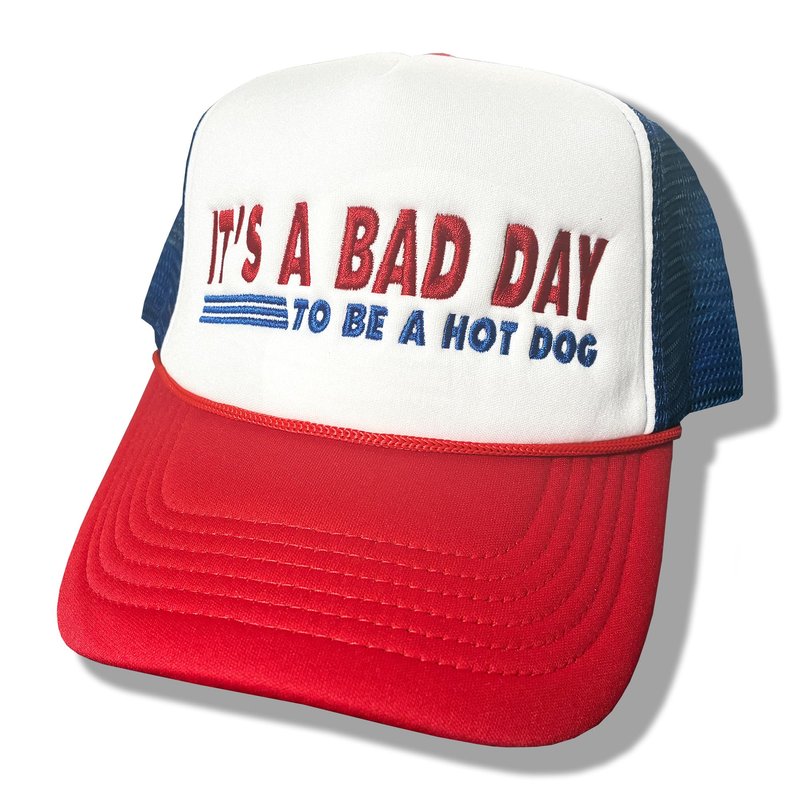 Catnip Clipart | It’s a Bad Day to Be a Hot Dog | Foam Trucker Hat | Funny, and Cute, Adjustable and Embroidered, Men Women