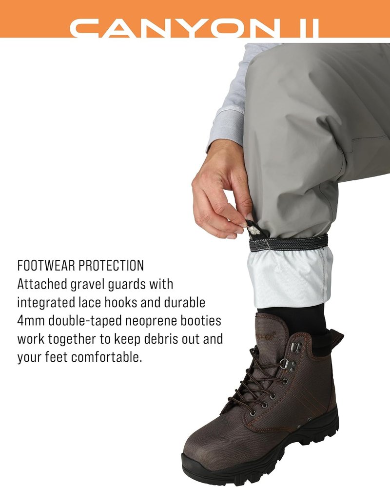 Canyon II Waterproof Fishing Chest Wader - Breathable Stockingfoot Design for Comfort