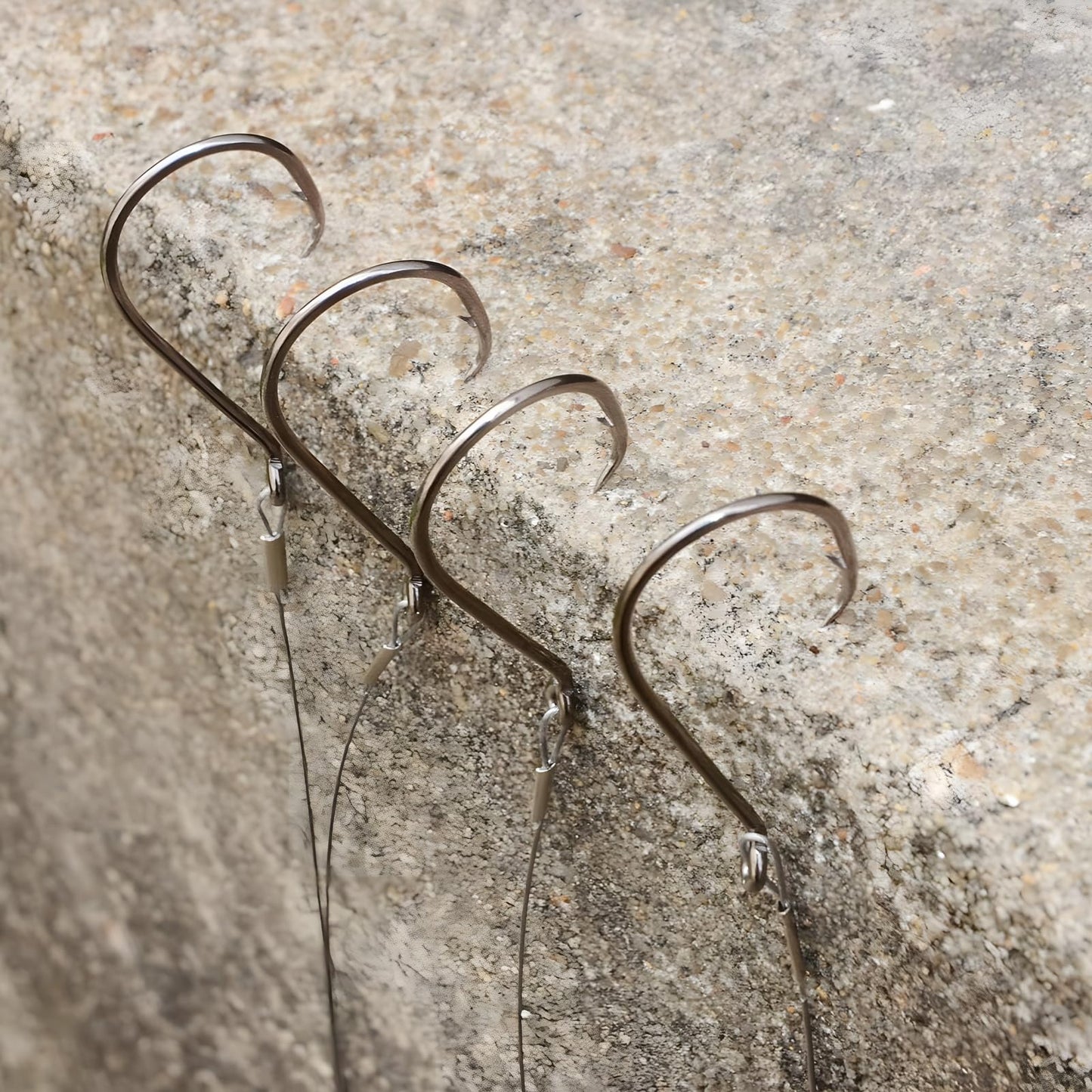YOTO Circle Hook Rigs, 25PCS Saltwater Steel Octopus Hooks with Leader Wire – Ready-to-Fish Setup for Catfish and Bass