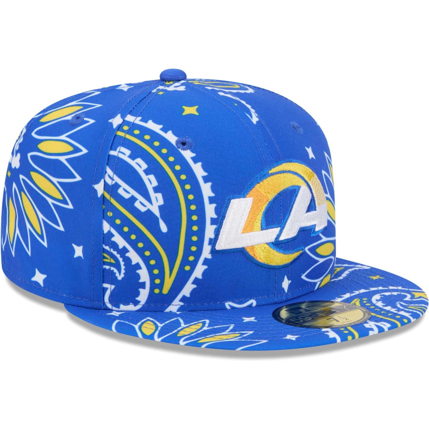 New Era Men's Royal Los Angeles Rams Paisley 59FIFTY Fitted Hat