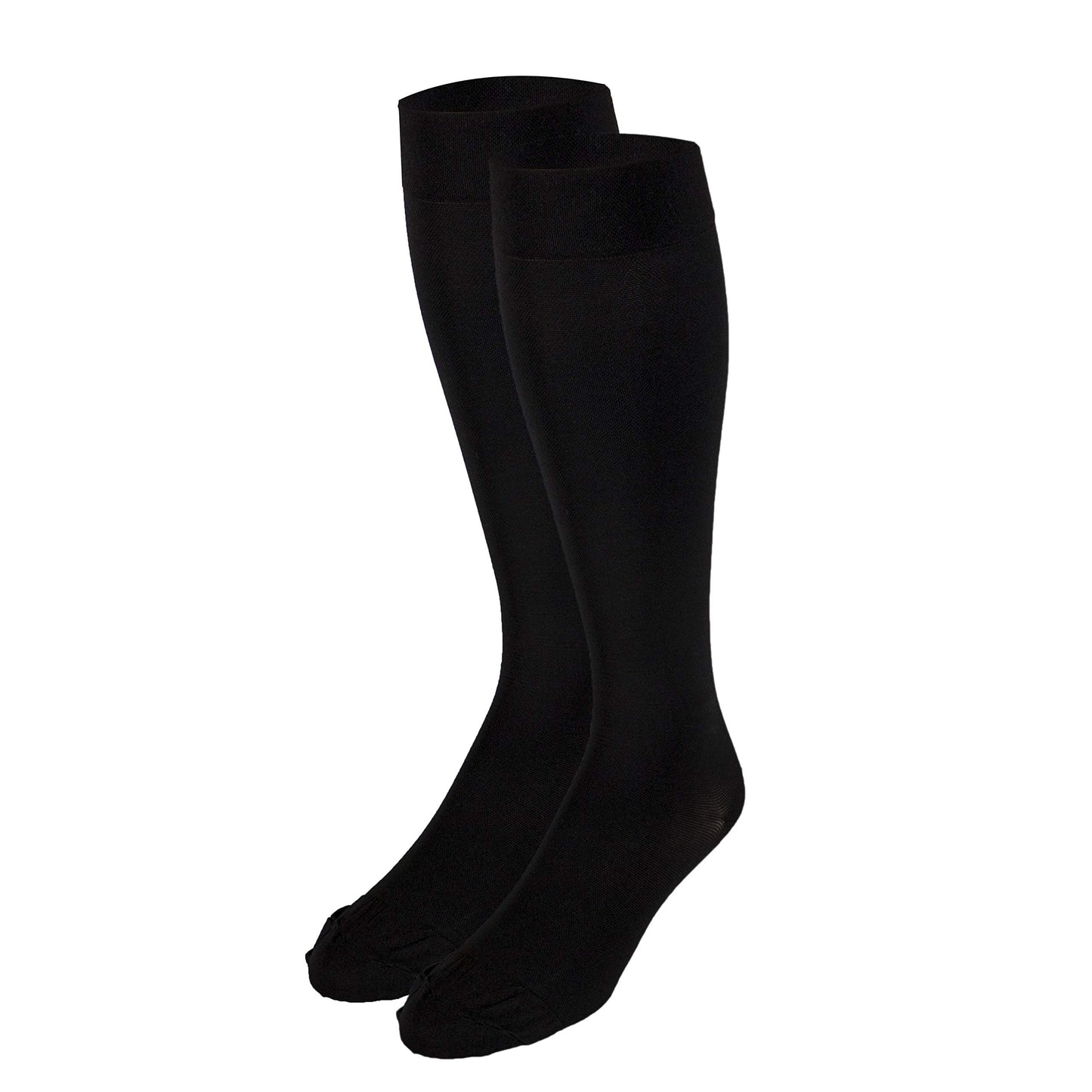 Truform 30-40 mmHg Compression Stockings for Men and Women, Knee High Length, Closed Toe, Black, Large