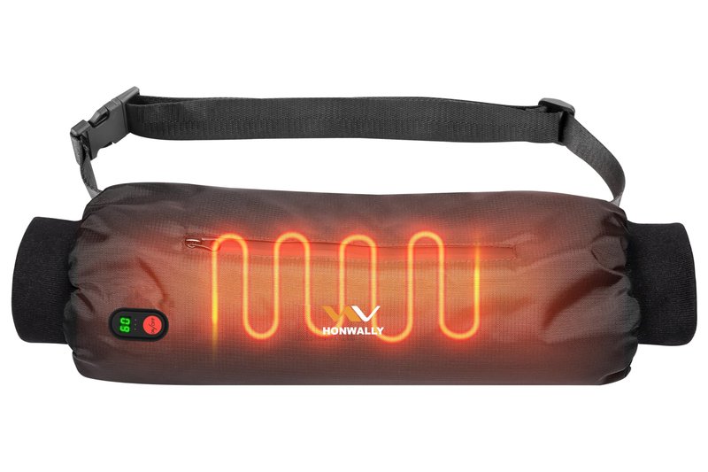 Electric Heated Hand Warmer Pouch Real-Time Temperature Display (No Built-in Battery) – Double-Sided Heating, Portable USB Hand Muff for Men & Women – Football, Hunting, Fishing, Camping & Golf