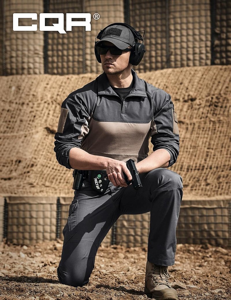 CQR Men's Tactical Pants - Water Resistant Ripstop Cargo Design for Lightweight EDC | Outdoor Work & Hiking Gear