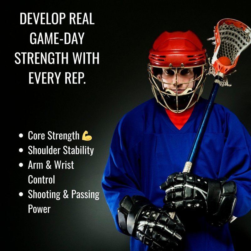 Lacrosse Resistance Band for Arm & Shoulder Strength - Increase Shot Power & Throwing Velocity - Fits All Players