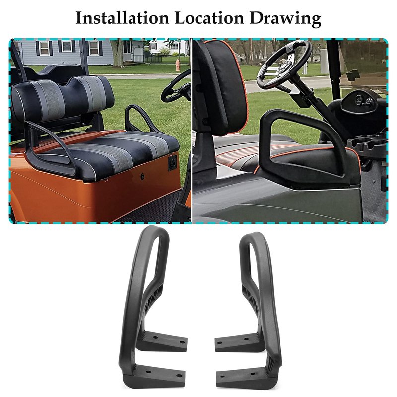 10L0L Golf Cart Arm Rest Hip Restraint for EZGO RXV 2016-up (RXV 2), Driver and Passenger Side, OEM# 617645 617644, Left + Right 1 Pair