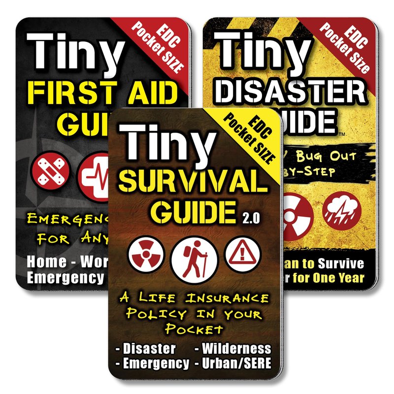 Tiny Survival, Disaster & First Aid Guide – Pocket Emergency Preparedness Handbooks for Safety, Crisis Response & Natural Disasters (3-Pack)