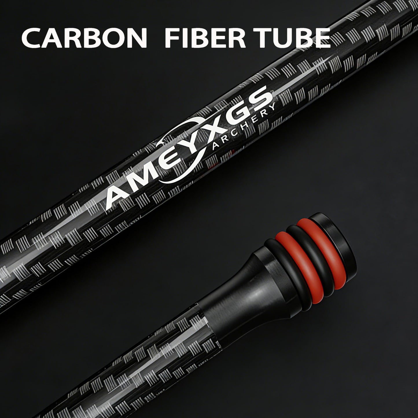 AMEYXGS 6/8/10/12 Inch Archery Bow Stabilizer Carbon Fiber Balance Bar Rod Side Rod Stabilizer Dampen Weight for Compound Bow Recurve Bow Accessory (Green, 10 Inch)
