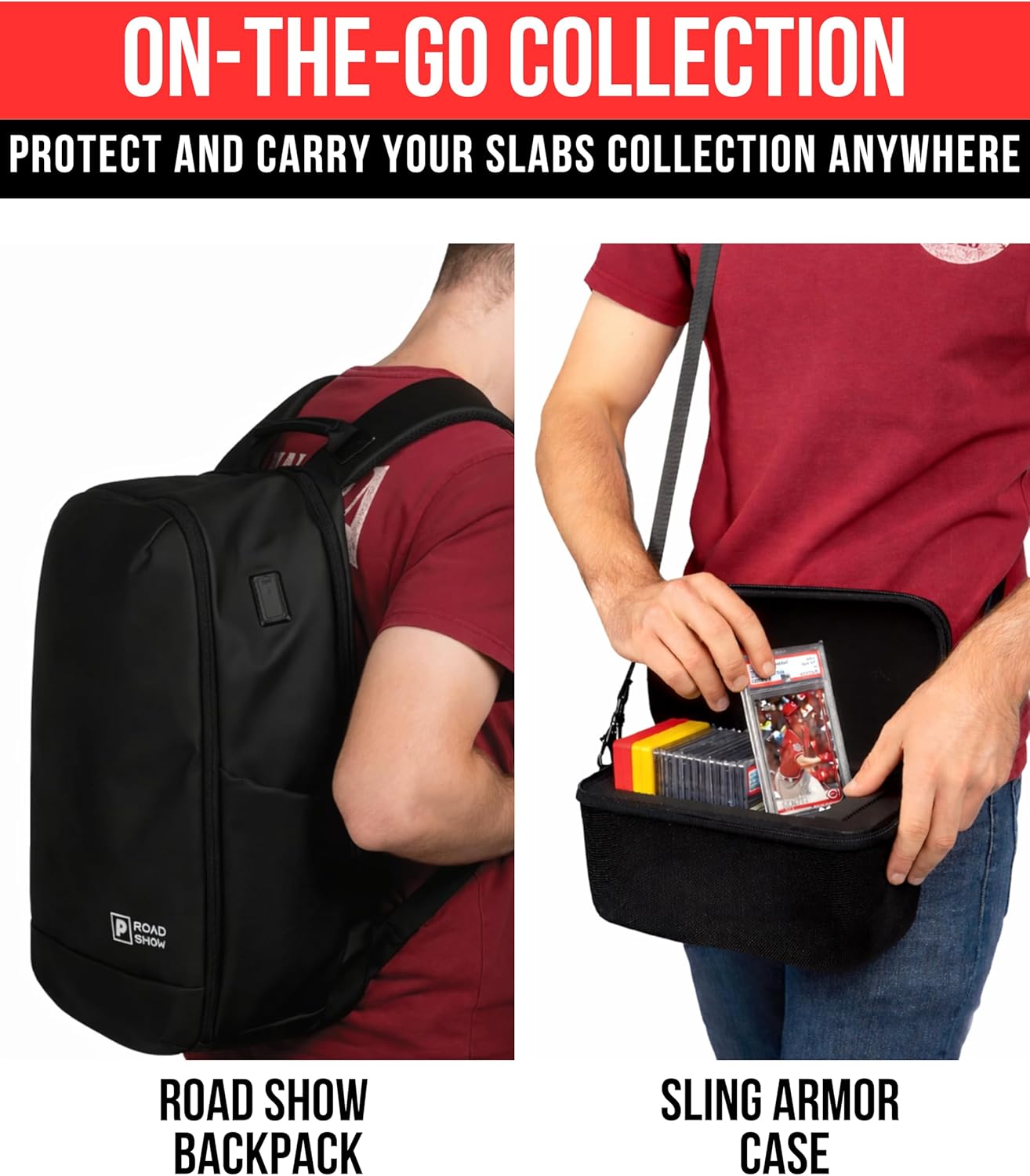 SLAB ARMOR Graded Card Storage Box - Holds 160+ PSA Slabs | Black Case with TSA Approved Lock