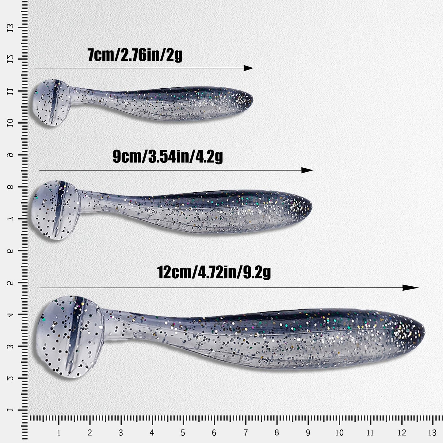 Balifly Paddle Tail Swimbaits FS/RE-10(Color N,7cm,50pcs)