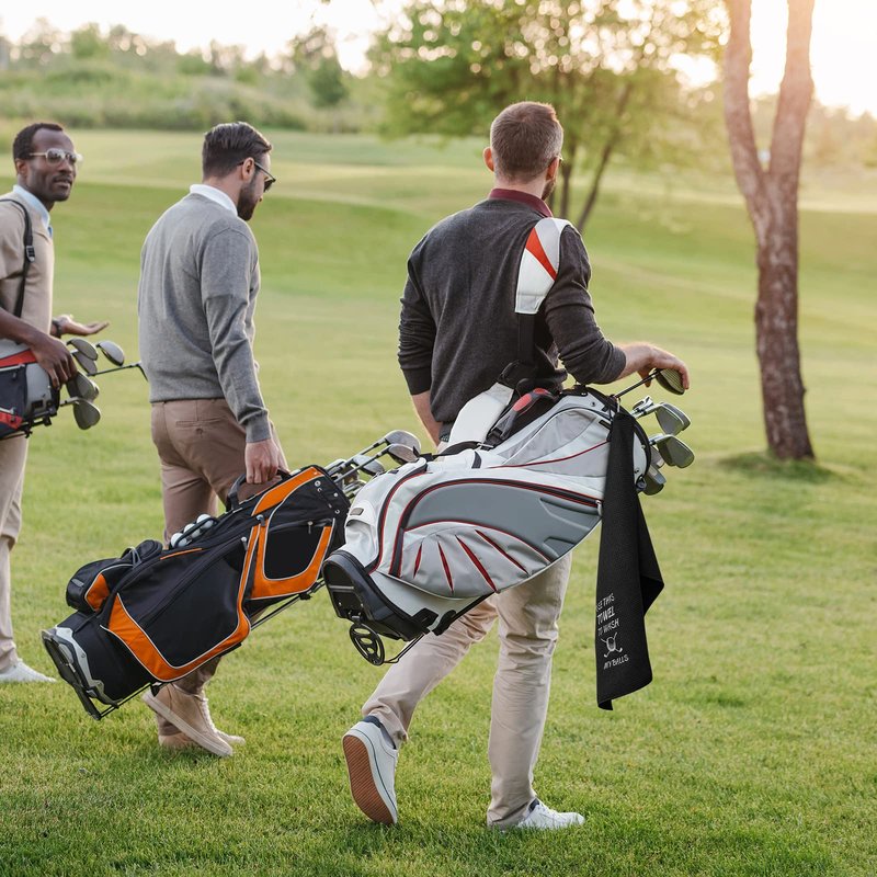 Abudada Golf Towel for Men, Funny Golf Towel for Dad, Golf Towels for Golf Bag for Men with Clip, (I use This Towel to wash My Balls)