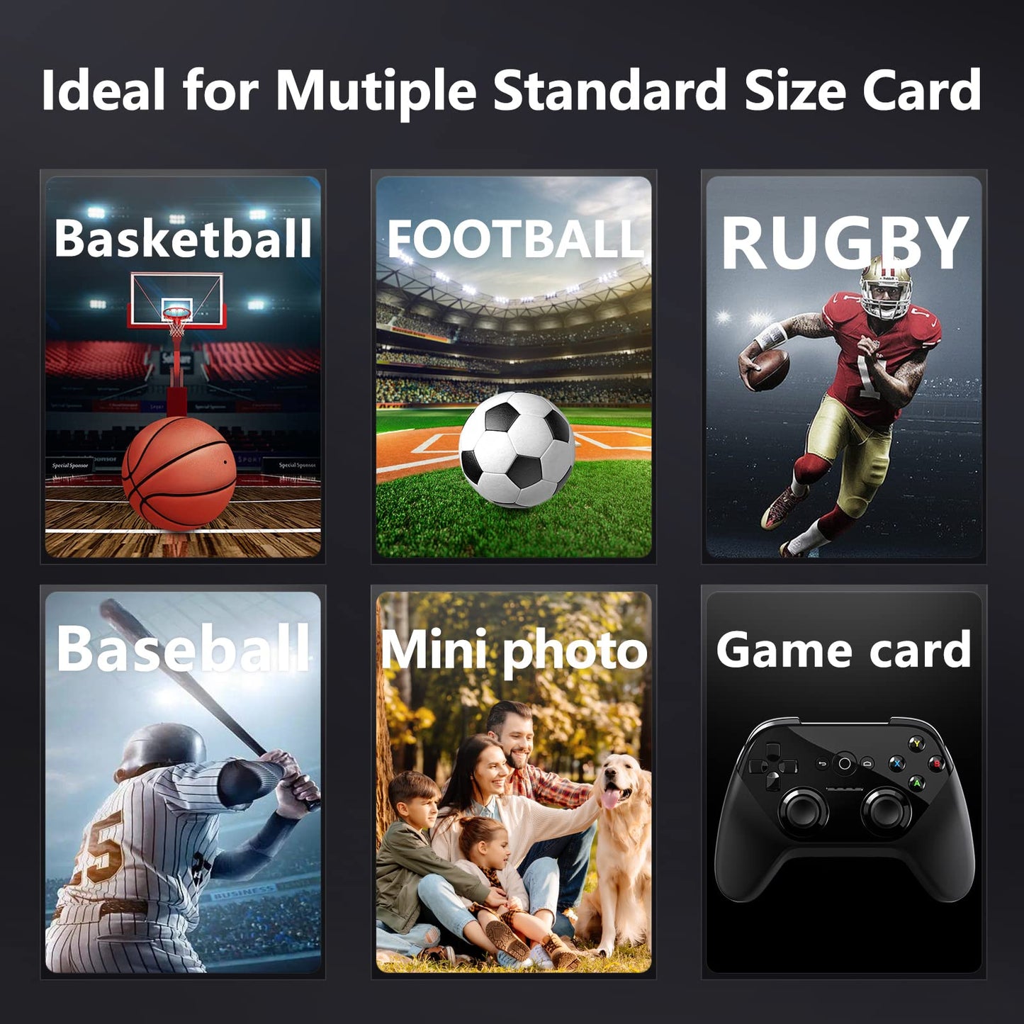 Mlikero 500 Black Card Sleeves and 1800+ Card Deck Box