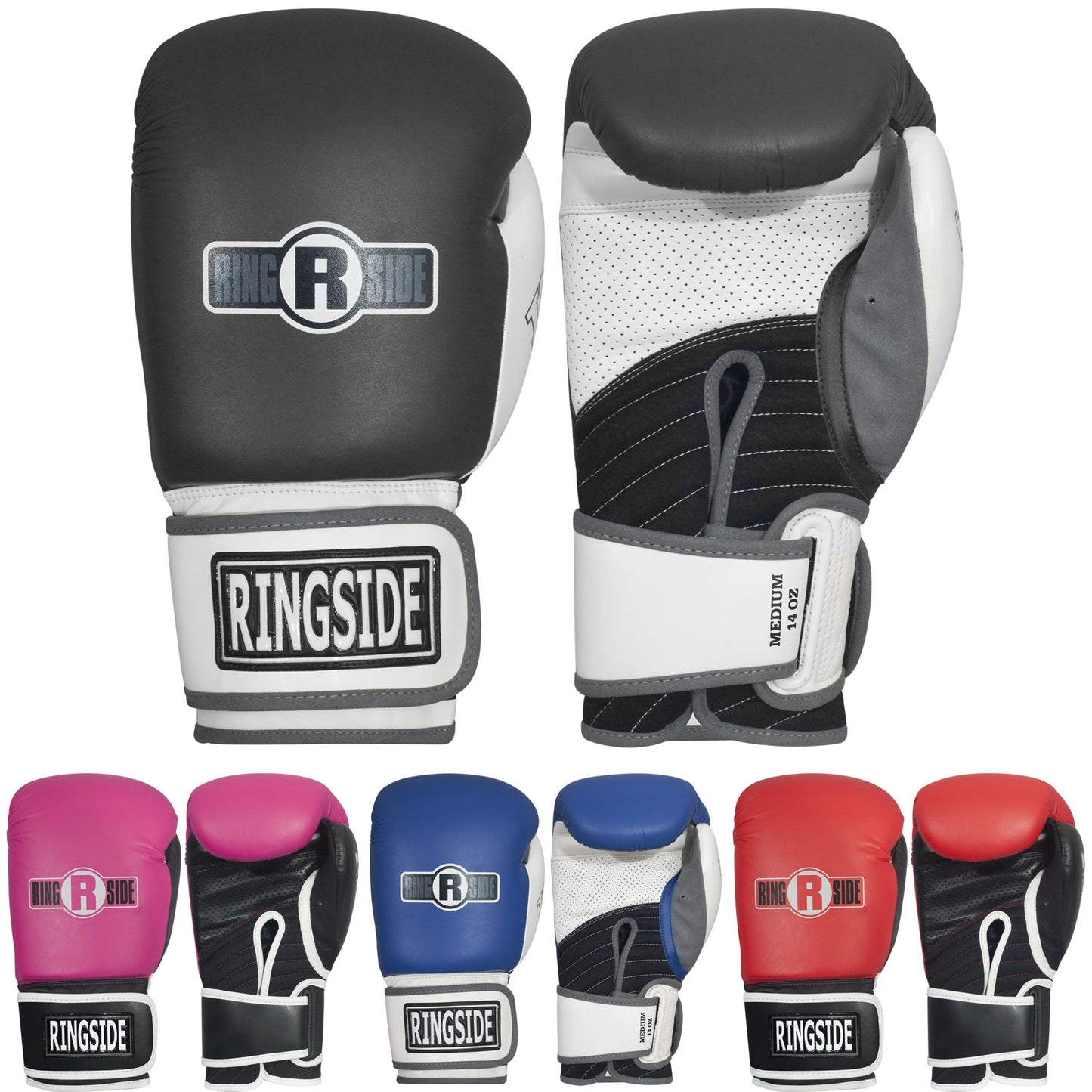 Ringside IMF Tech Boxing MMA Training Bag Gloves, Regular, Black