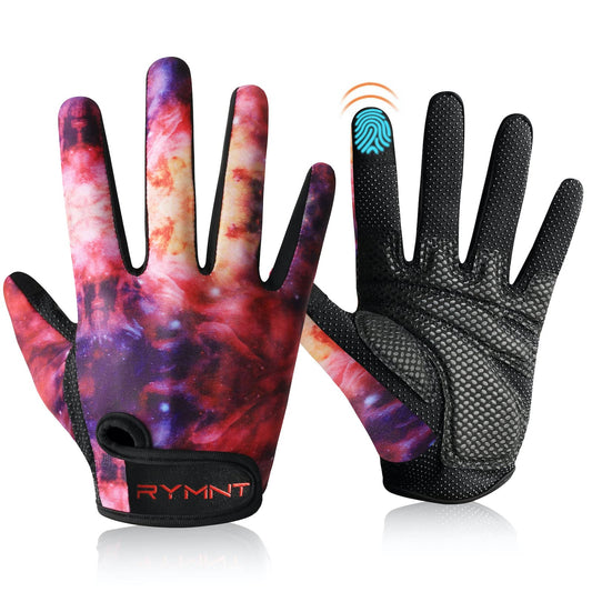 ZEROFIRE Full Finger Workout Gloves for Women Men - Weight Lifting Gloves with Full Cover Palm Protection & Extra Grip for Gym,Weightlifting,Fitness,Exercise,Training.Cycling.Galaxy-Small