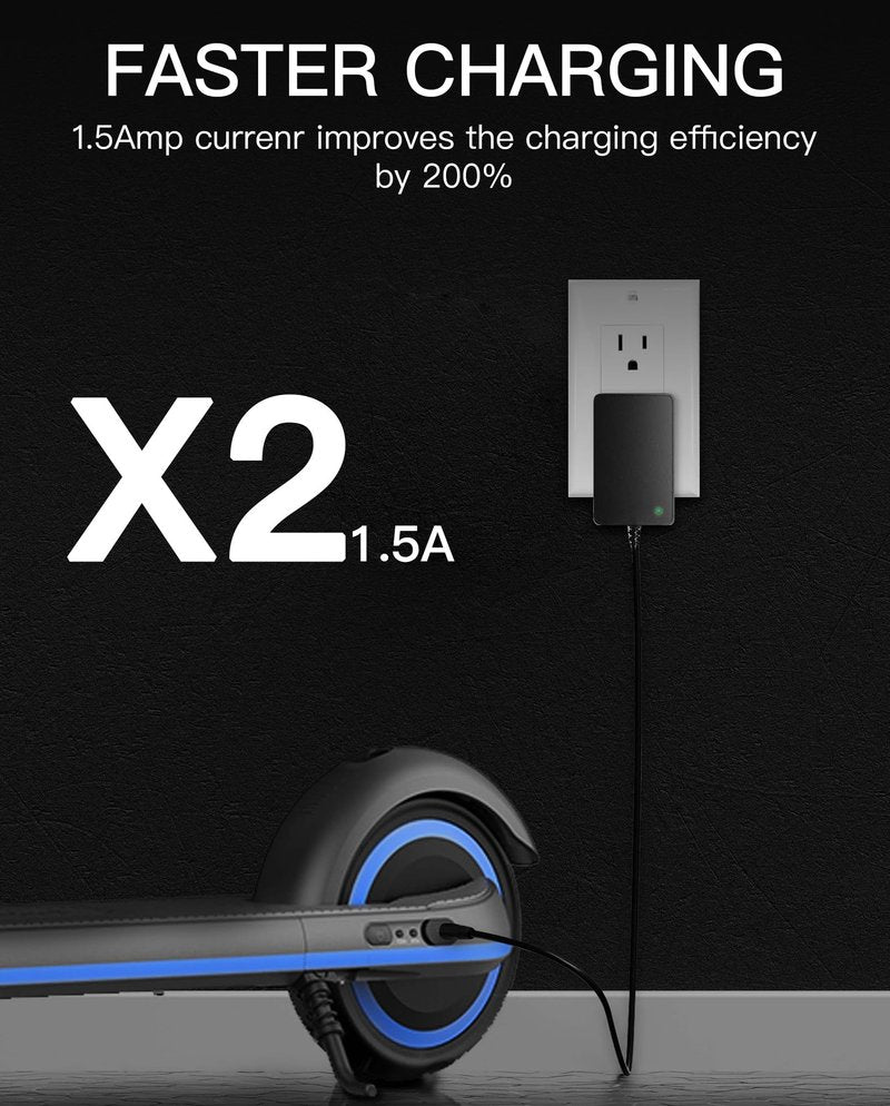 stio 25.2V 1.5A AC/DC Adapter Compatible with Segway Ninebot Zing E8 E10 E12 C2 Pro E2 Plus C8 C9 C10 C15 C20,Model NB-25D2-00D8-US Power Supply Charger Fit for 21.6V Lithium Battery