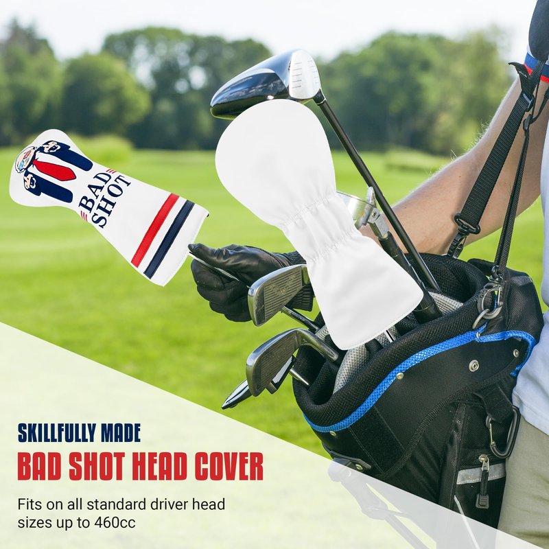 Make Golf Great Again Headcover – Funny Golf Club Cover – Trump Golf Head Cover – Trump Driver Headcover – Golf Club Covers – Donald Trump Golf Club Head Covers (Bad Shot)