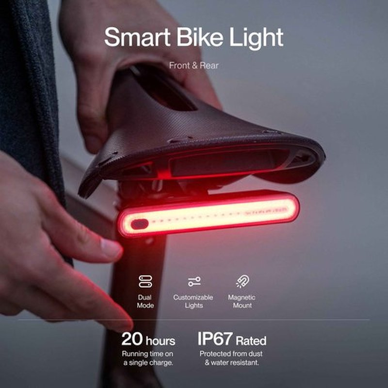 UNIT 1 Smart Light | Wireless LED Turn Signals & Brake Light | USB-C Rechargeable | Magnetic Mount | Nav Remote Compatible | App-Controlled Visibility via iOS & Android